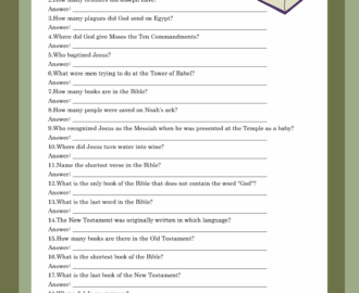 Free Printable Bible Trivia Quiz With Answer Key Worksheets Library