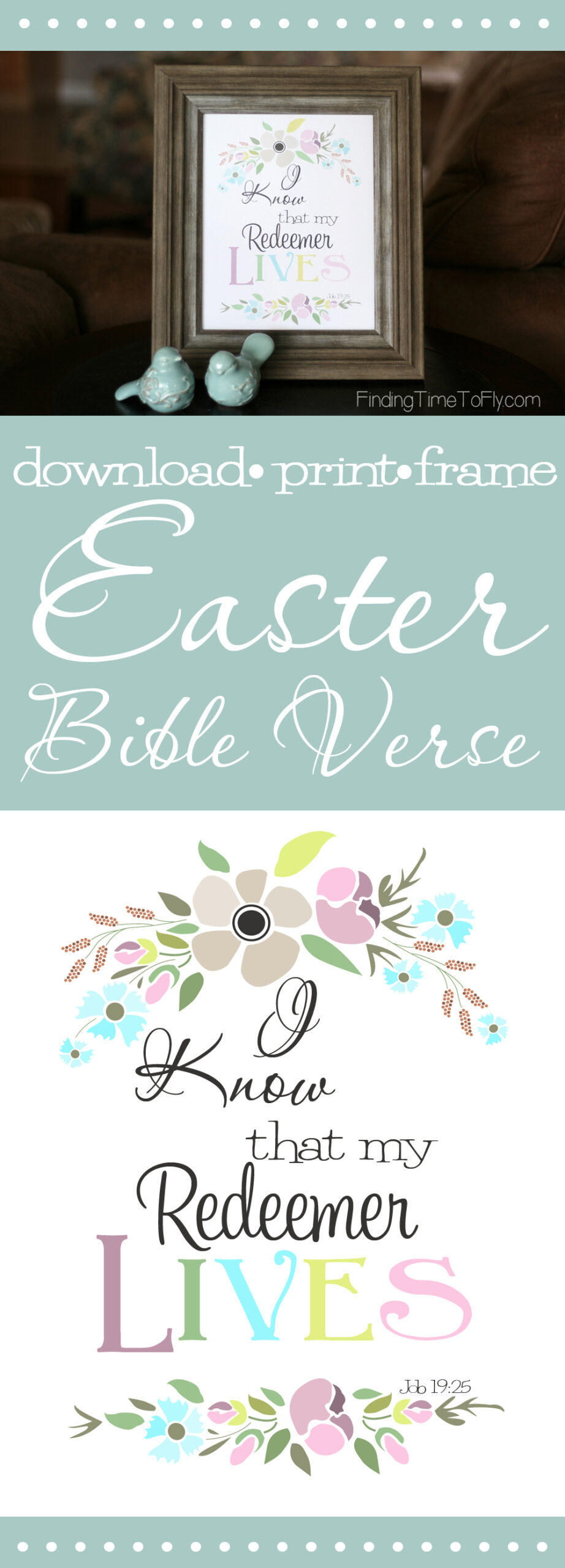 Free Printable Bible Verse For Easter He Has Risen And Redeemer Lives Finding Time To Fly