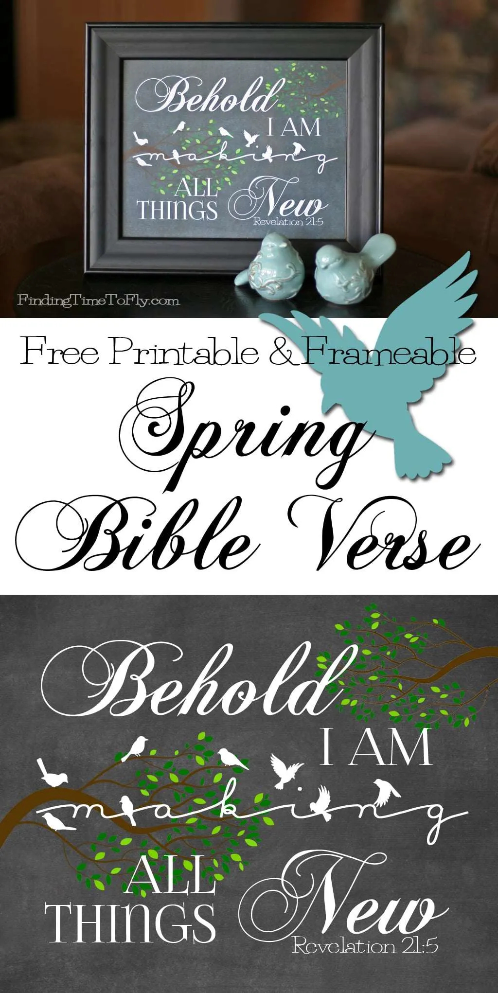 Free Printable Bible Verse For Spring All Things New Finding Time To Fly