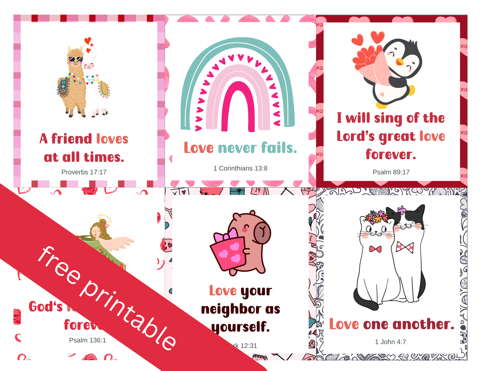 Free Printable Bible Verse Valentines Out Upon The Waters