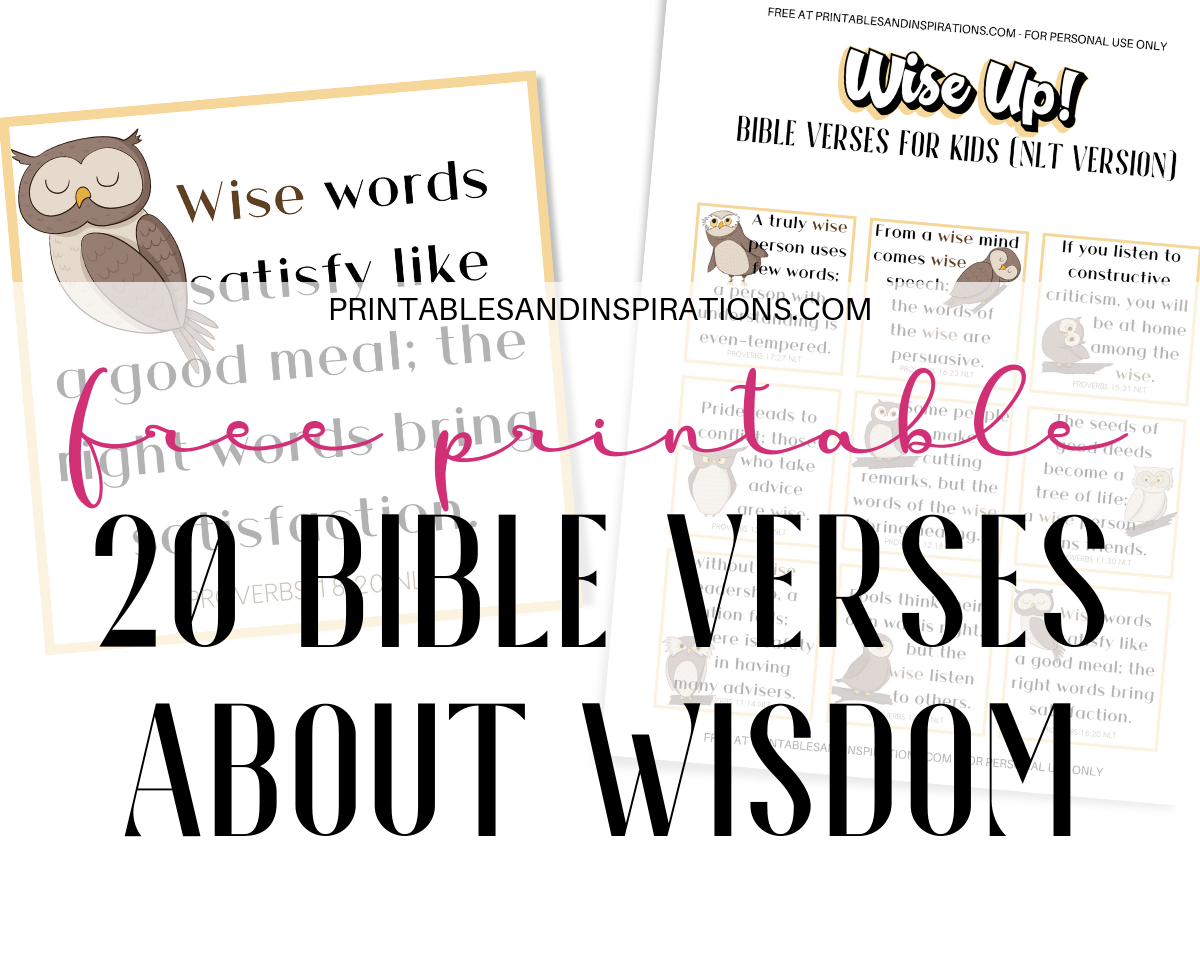 Free Printable Bible Verses For Kids About Wisdom Printables And Inspirations