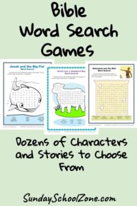 Free Printable Bible Word Search Activities On Sunday School Zone