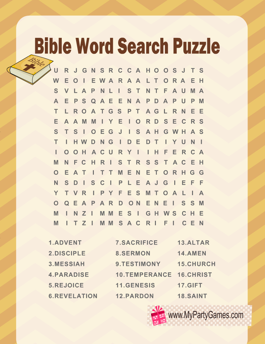 Printable Word Search Puzzles Bible Verses