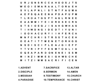 Free Printable Bible Word Search Puzzles With Answer Key