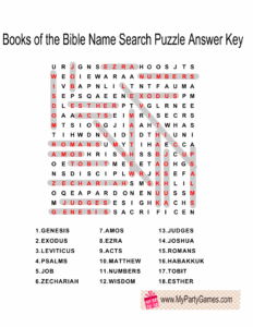 Free Printable Bible Word Search Puzzles With Answer Key