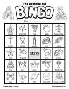 Free Printable Catholic Bingo Game Cards TheCatholicKid