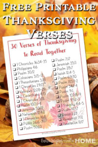 Free Printable Checklist Of 30 Beautiful Bible Verses To Read For Thanksgiving