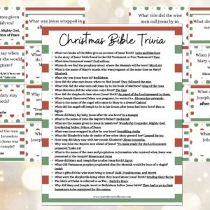 Free Printable Christmas Bible Trivia For The Whole Family