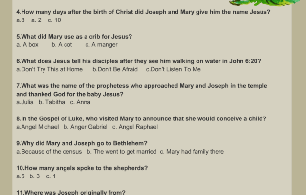 free printable christmas bible trivia quiz