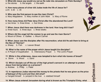free printable easter bible trivia quiz with answer key