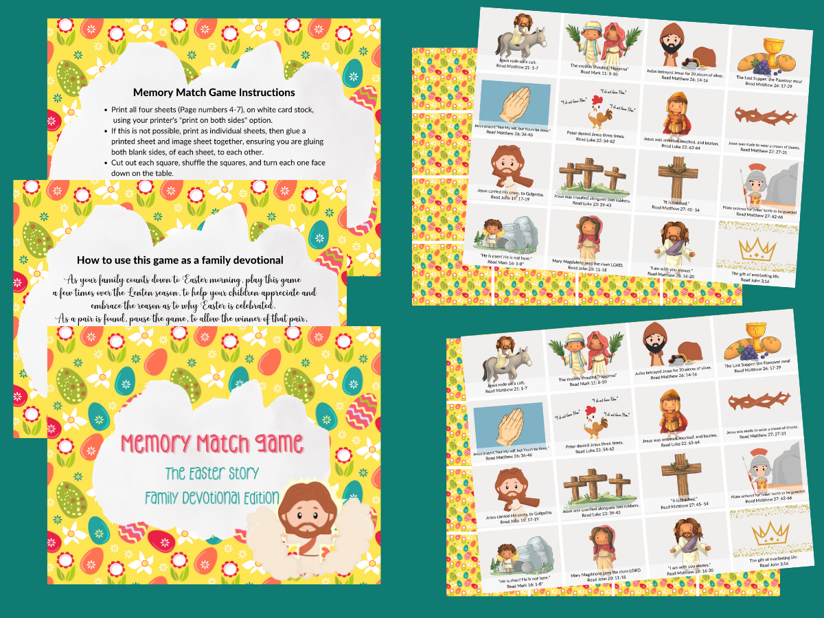 FREE Printable Easter Family Devotional Game Blessed Homeschool