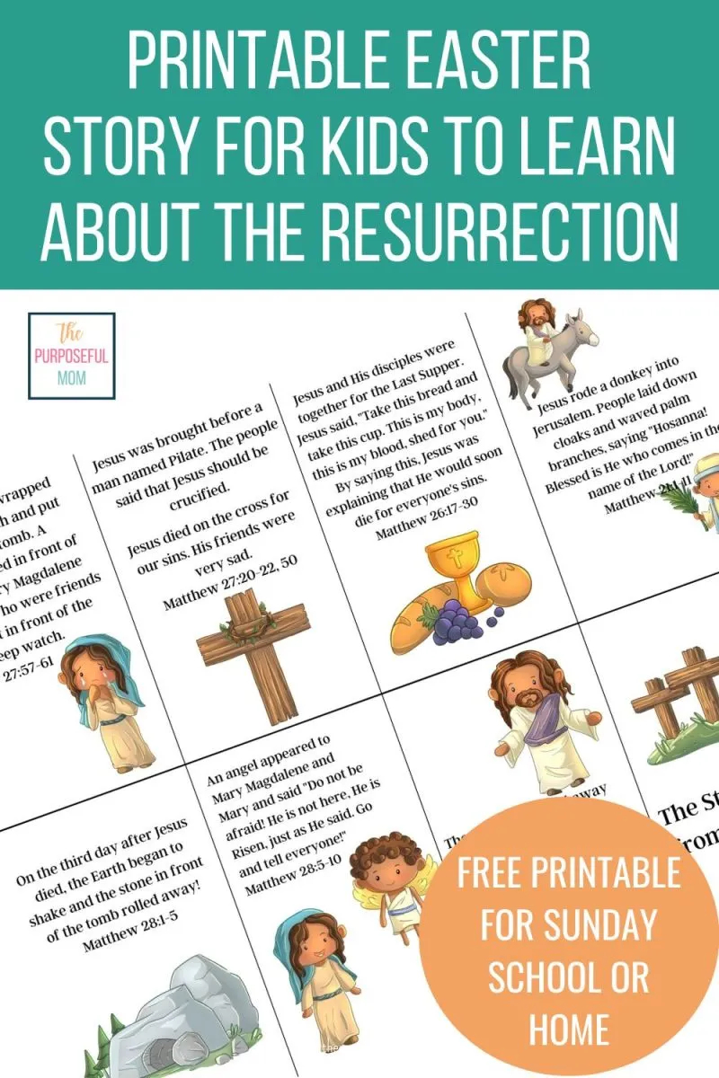 Free Printable Easter Story For Sunday School Kids The Purposeful Mom