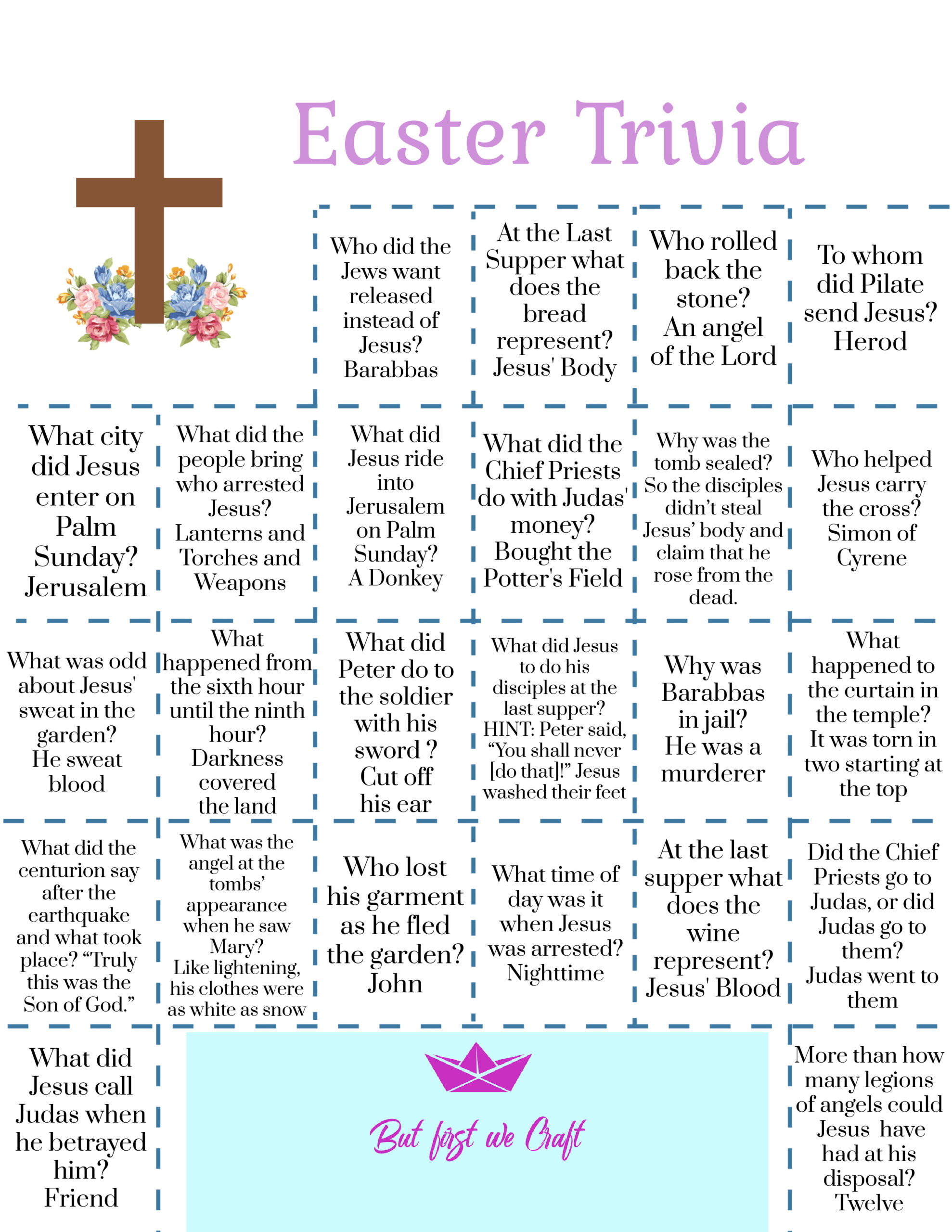 free printable easter trivia but first we craft