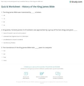 Free Printable Kjv Bible Study Lessons Worksheets Library