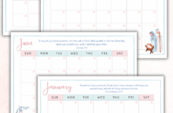 Free Printable Monthly Bible Verse Calendar