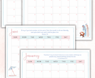 Free Printable Monthly Bible Verse Calendar