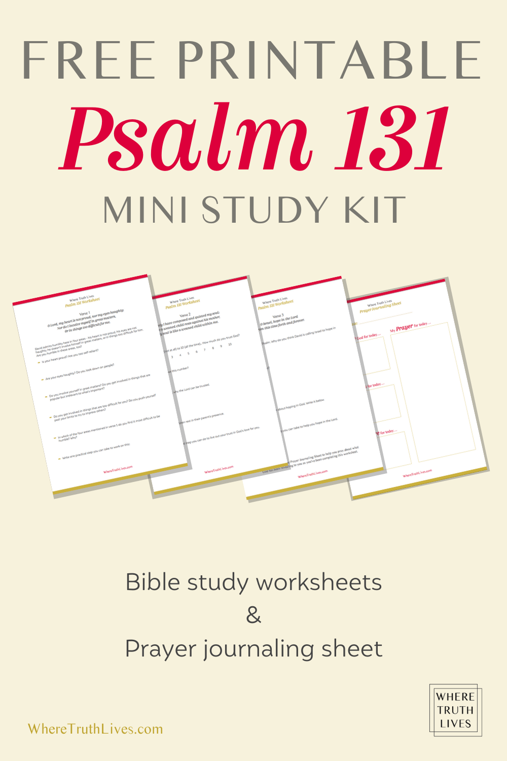 free printable psalm 131 bible study kit where truth lives