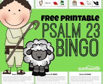 FREE Printable Psalm 23 Bingo