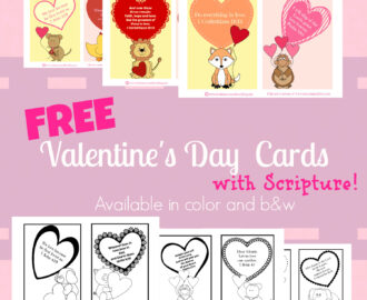 FREE Printable Valentine Cards Kids Bible Verse Cards Blessed Beyond A Doubt