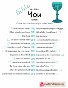 Free Printable Would You Rather Game Bible Edition