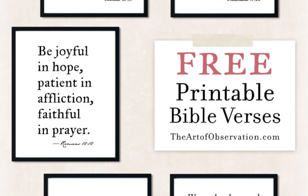 Free Printables Bible Verse Wall Art The Art Of Observation Worksheets Library
