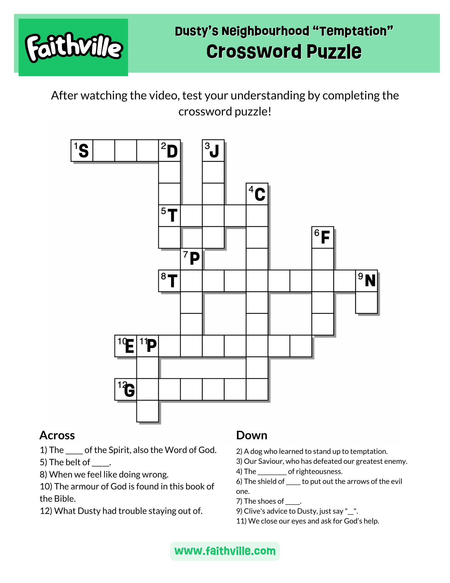 Free Printable Bible Lessons On What Faith Is for Kids