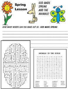 Free Spring Sunday School Lesson Plan For Kids