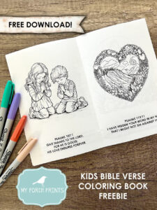 Freebie Kids Bible Verse Coloring Book Printable