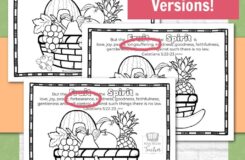 Fruit Of The Spirit Activity Page Kids Bible Teacher