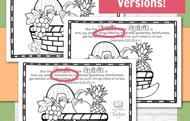 Fruit Of The Spirit Activity Page Kids Bible Teacher