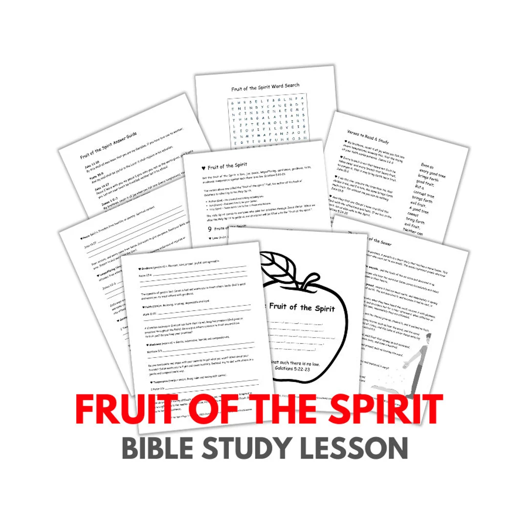 fruit of the spirit bible study lesson kids teens etsy