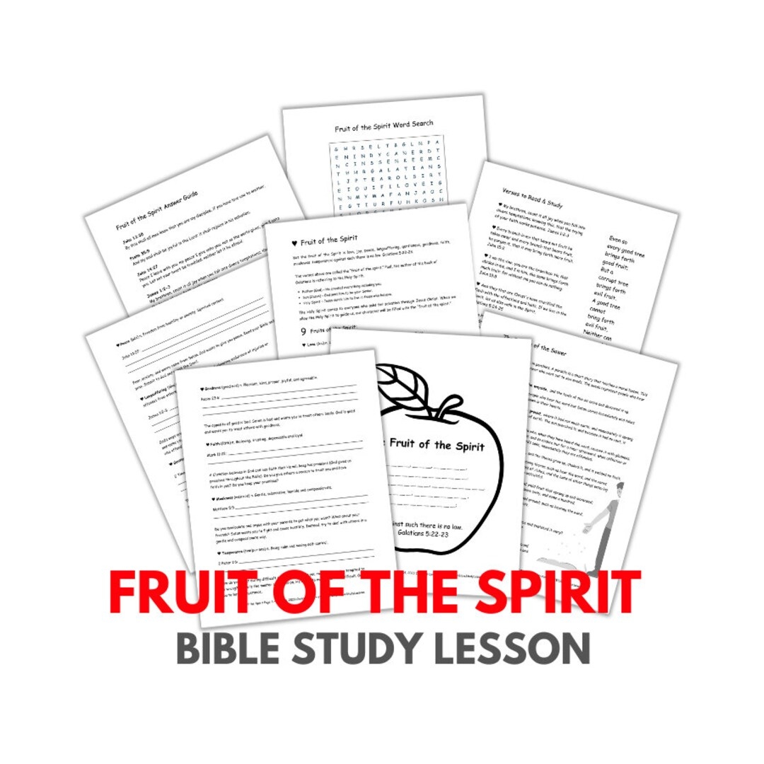 Fruit Of The Spirit Bible Study Lesson Kids Teens Etsy
