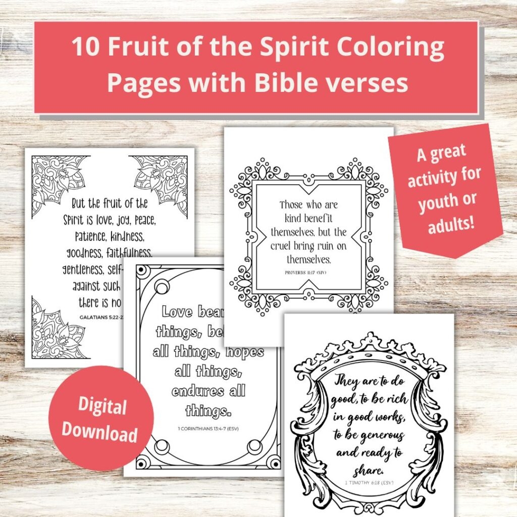 Fruit Of The Spirit Worksheets For Adults And Teens Families With Grace