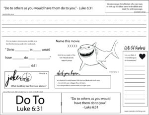 Fun Bible Verse Worksheets For Kids Six Notes Clothing
