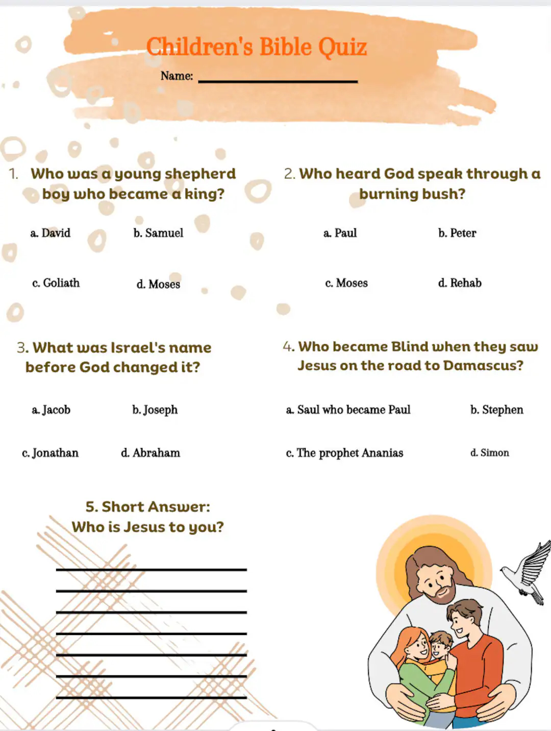 Fun Christian Kid Activity Worksheets Bible Quiz Coloring Pages Guided Prayers For Kids Etc Etsy