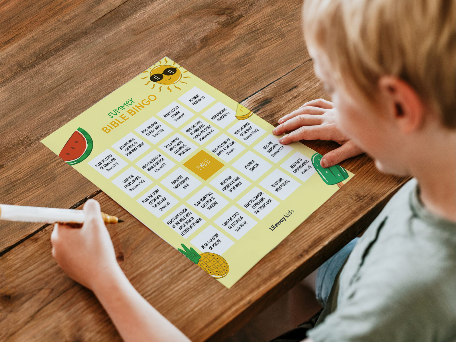 Fun Friday Summer Bible Reading Bingo