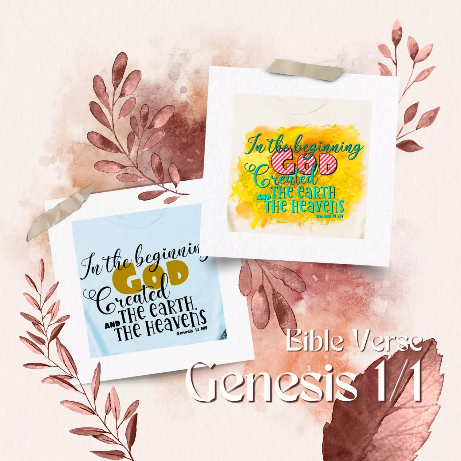Genesis 1 1 Bible Verse SVG DXF EPS And PNG 4 Sublimation MasterBundles