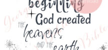 Genesis 1 1 In The Beginning Printable Bible Verse Design Etsy