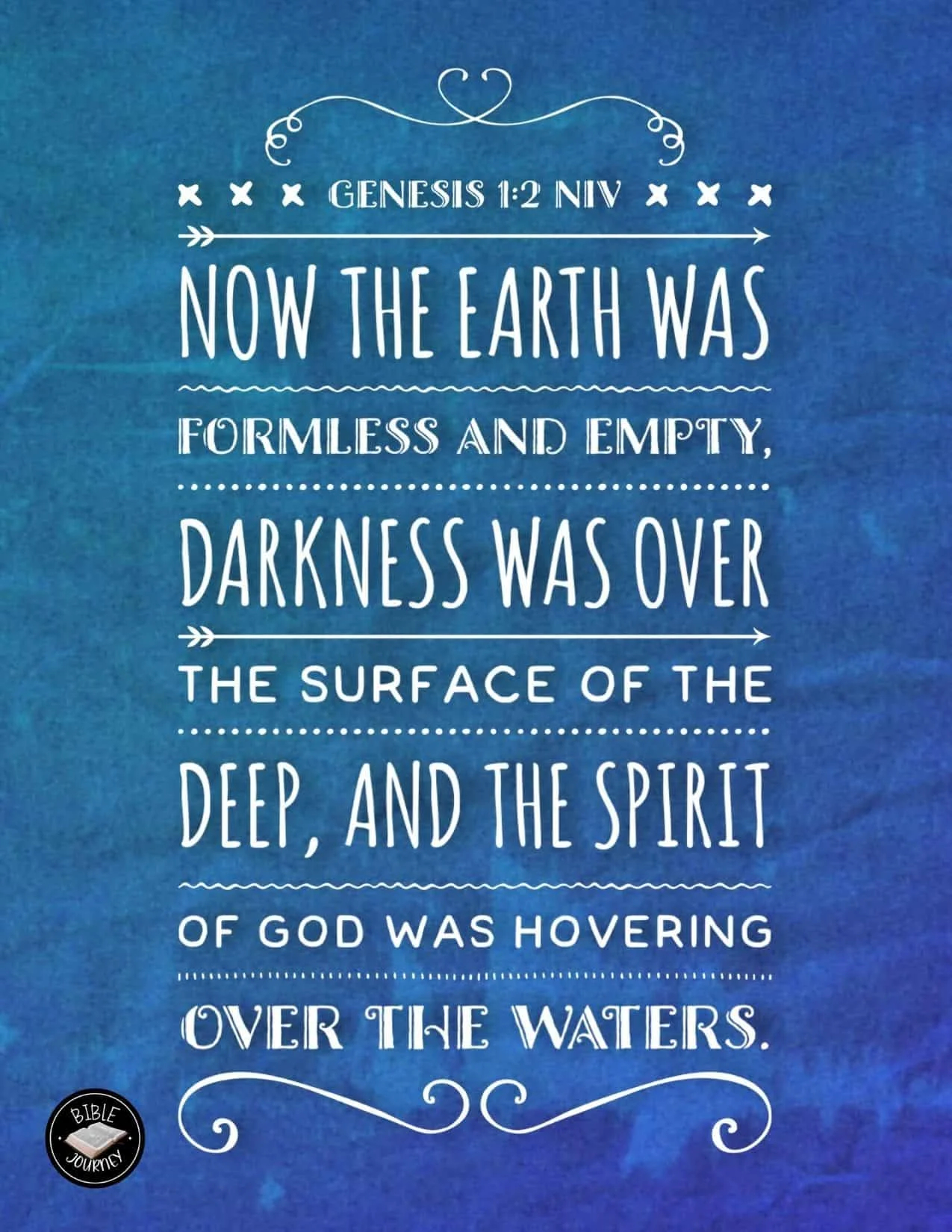 Genesis 1 2 NIV Picture Bible Verse