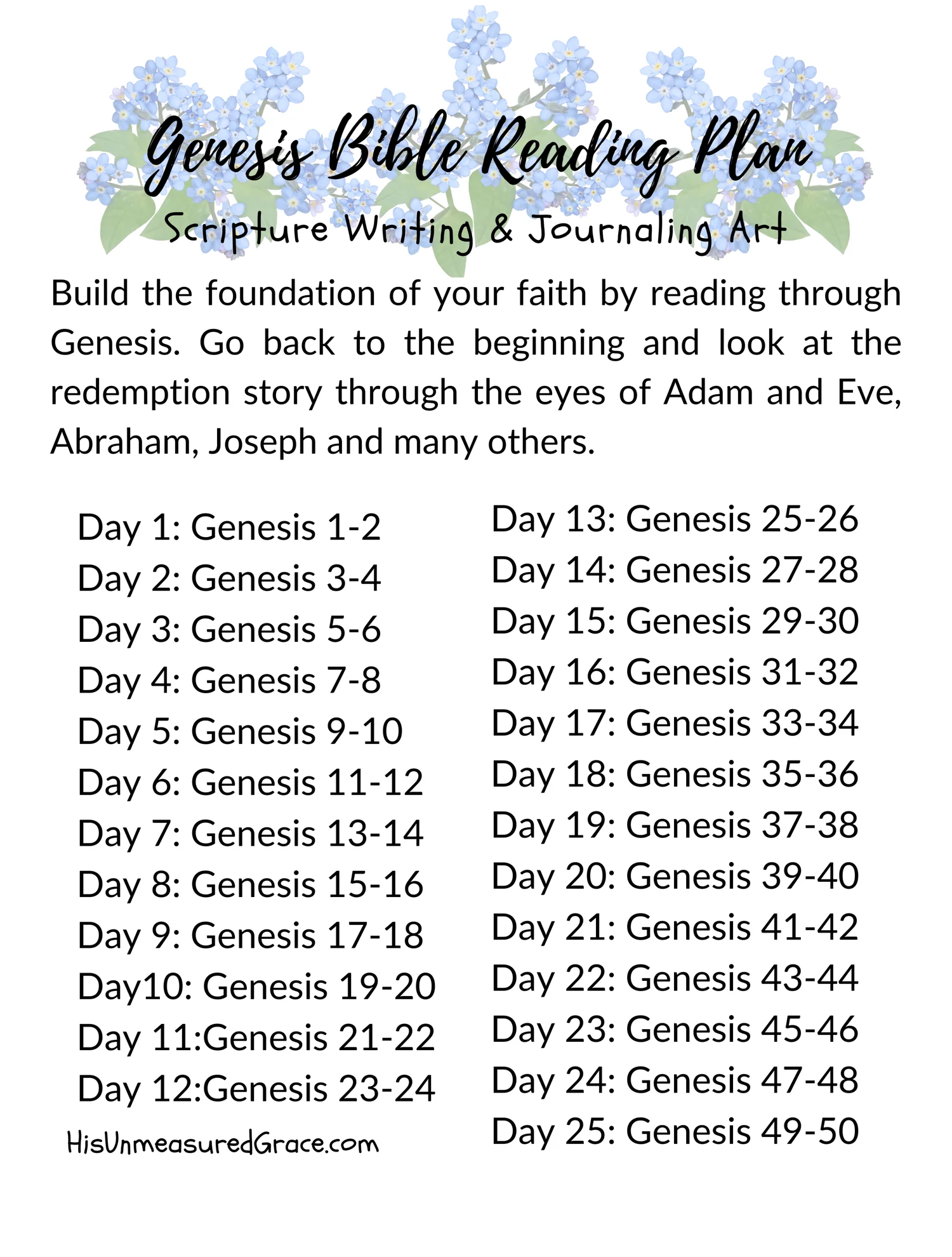 Genesis Bible Reading Plan Payhip