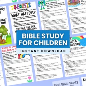 Genesis Bible Study For Kids Printable Activities Lessons PDF Etsy