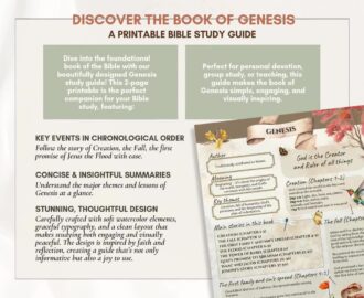 Genesis Made Simple Easy To Use Bible Study Guide Printable Old Testament Study Journaling Tool Bible Book Summary Digital Download Etsy
