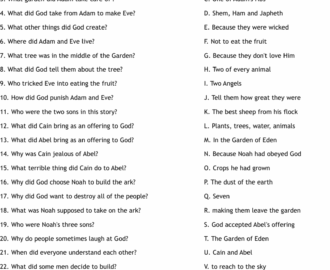 Genesis Worksheet WordMint