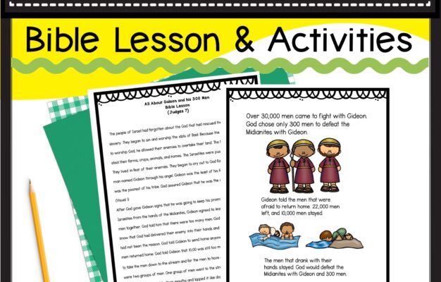 Gideon And His 300 Men Bible Story Lesson And Activities Made By Teachers