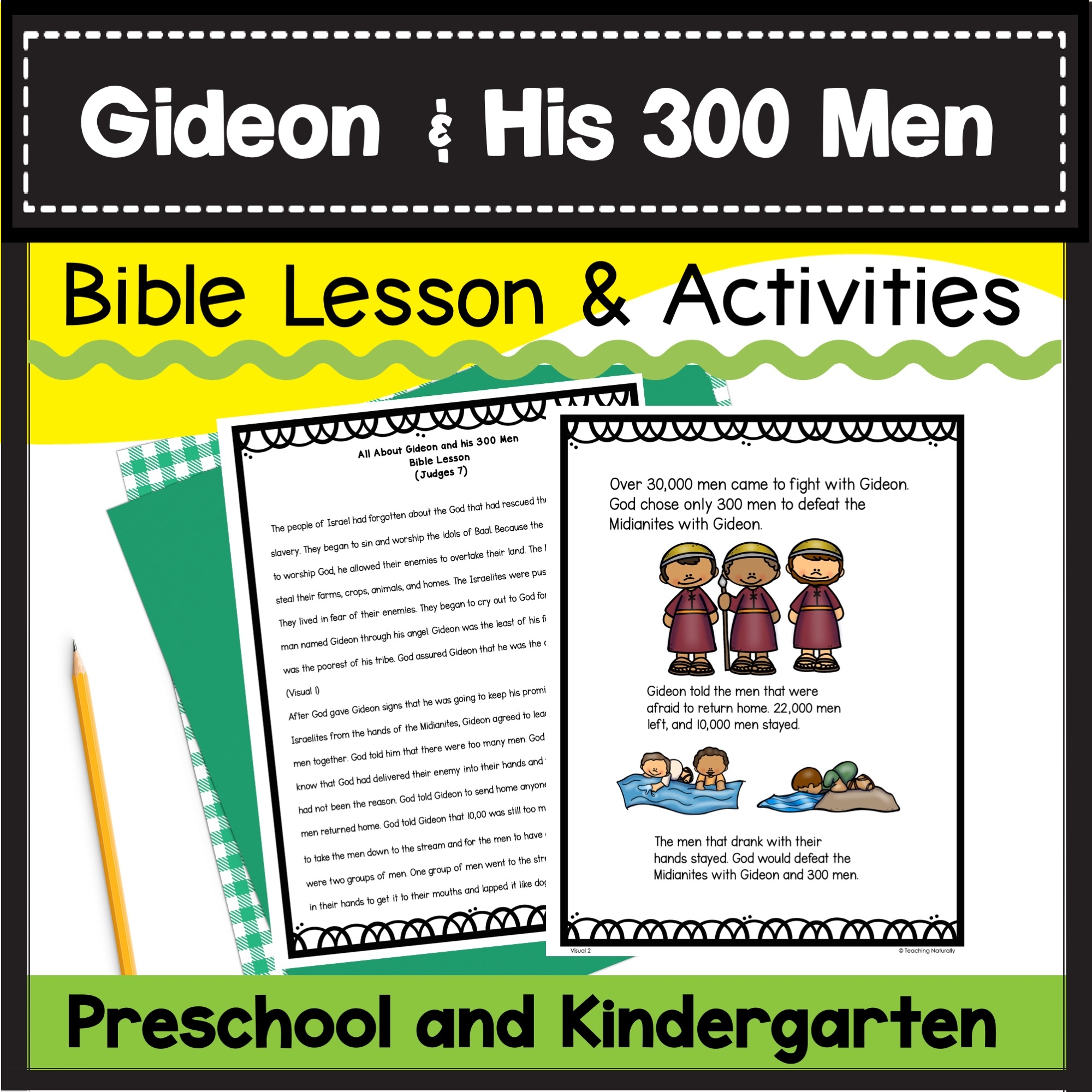 Gideon And His 300 Men Bible Story Lesson And Activities Made By Teachers