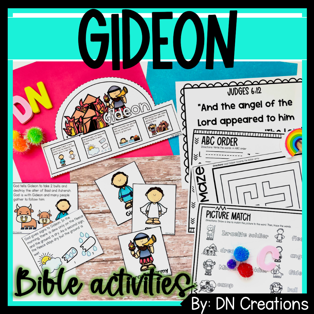 Gideon Sunday School Bible Lesson Gideon And The 300 Men Bible Worksheets For Bible Homeschool Made By Teachers