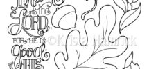 Give Thanks Autumn Leaves Coloring Page 8 5X11 Bible Journaling Tip in 6X8
