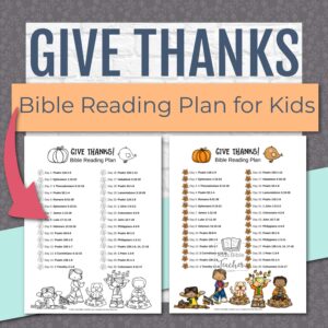 give thanks thanksgiving bible reading plan kids bible teacher