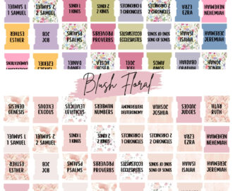 Glossy Vinyl Bible Tabs With Placement Guide For Bible Study Etsy