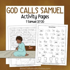 God Calls Samuel Activity Pages Bible Crafts Shop
